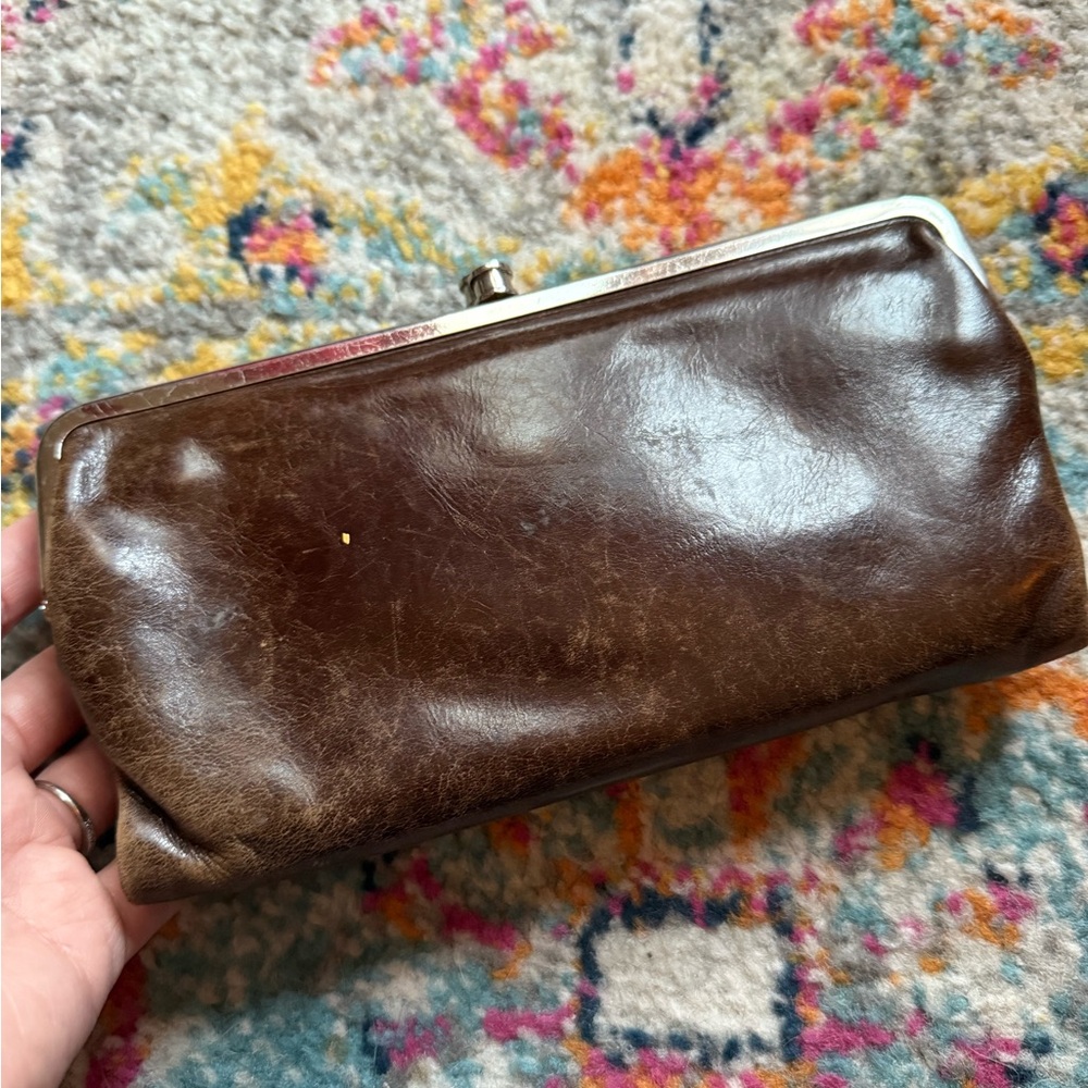 Vintage Brown Leather Clutch